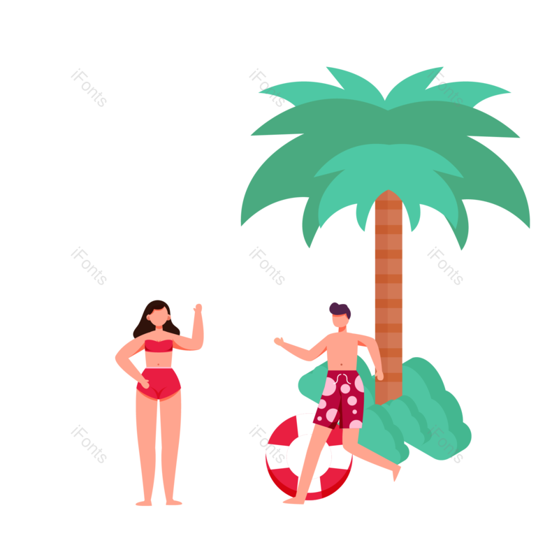 夏天图片,海洋元素,海边PNG,度假免抠素材